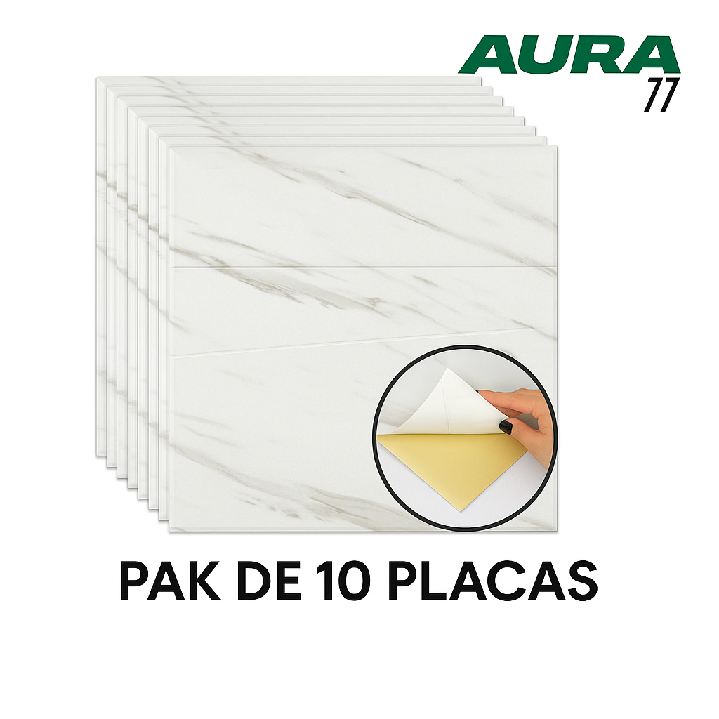 Placa 3D Autoadhesivas PACK X 10, MEDIDAS 70X77 LAS MAS GRADES, mas regalo